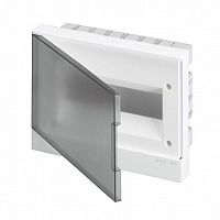 Распределительный шкаф Basic E 12 мод., IP40, встраиваемый, пластик, прозрачная серая дверь |  код. BEF402212 |  ABB